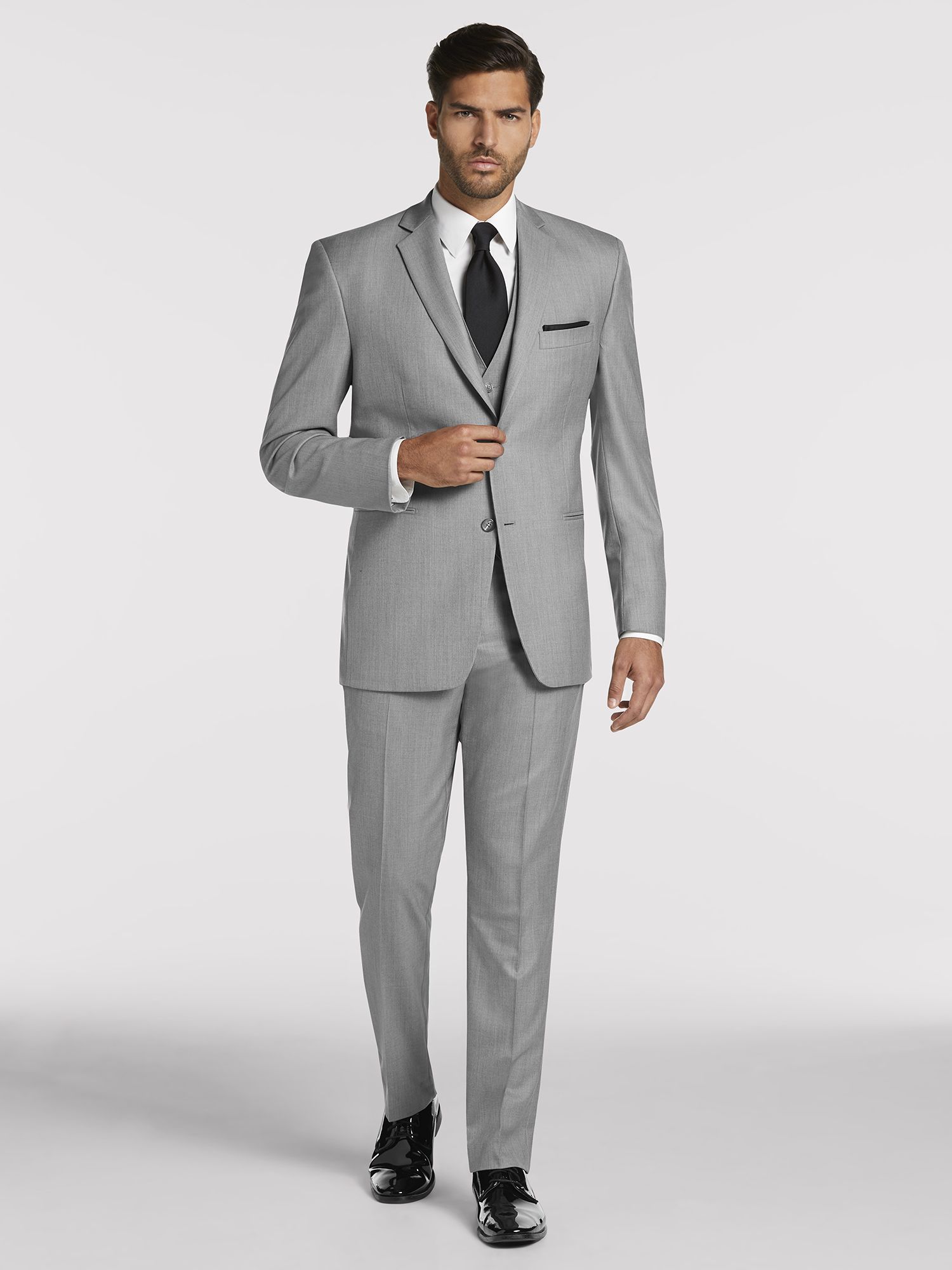 mens grey suit