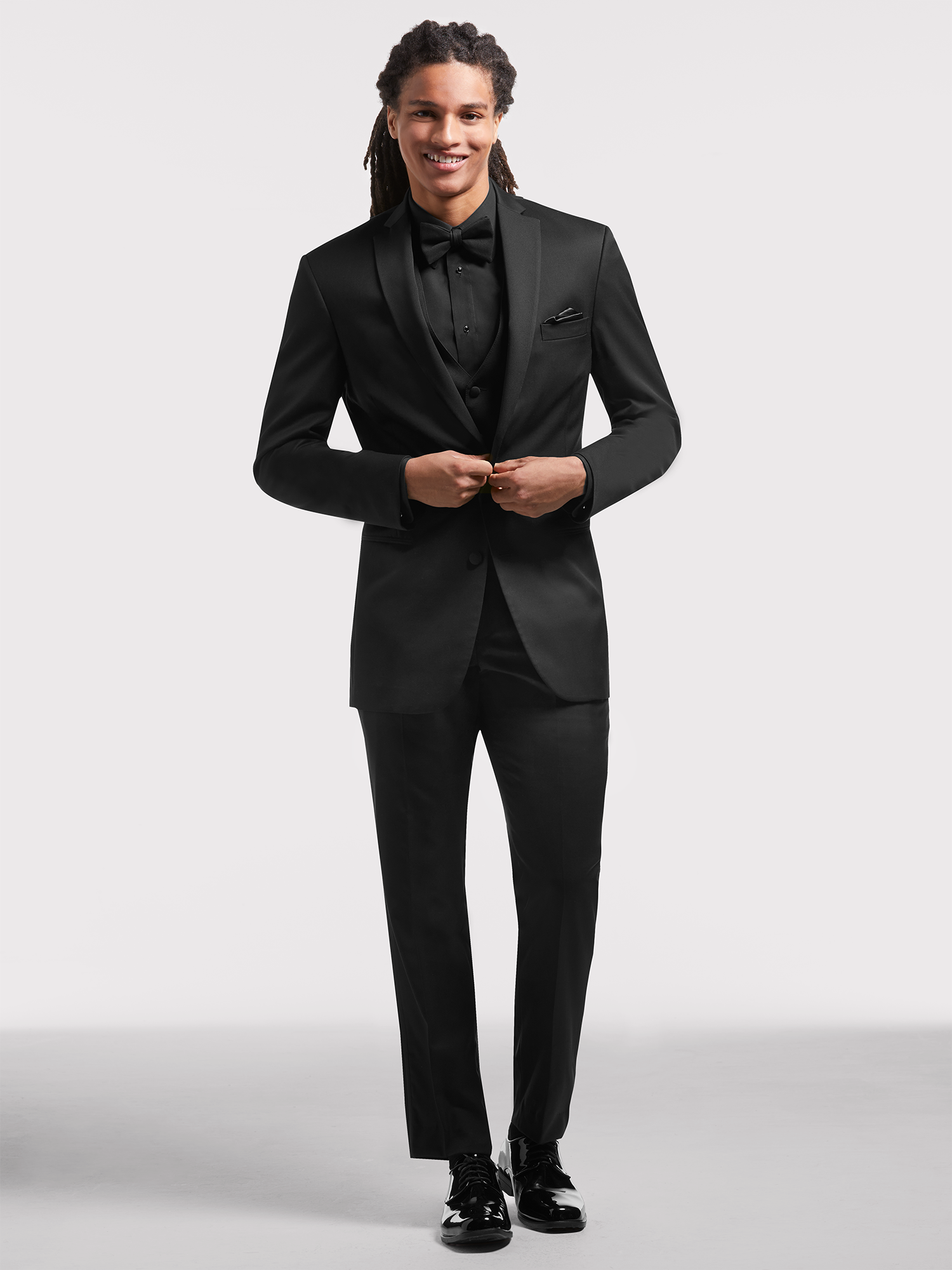 all black prom tuxedo