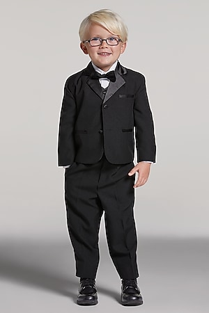 New Born to 4T NEW BABY BOY CHILDREN FORMAL TUXEDO SUIT W/ EXTRA FREE RED TIE 
