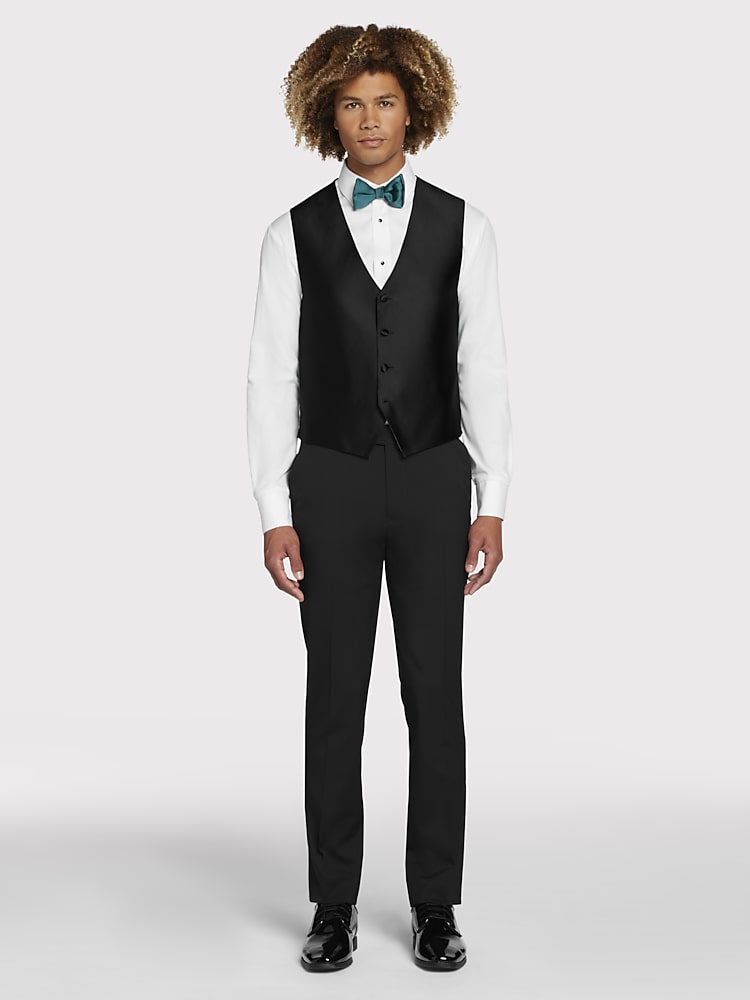Kenneth Cole Performance Wool Black Suit, Black | Suit Rental