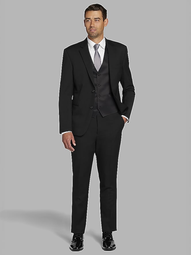 Kenneth Cole Performance Wool Black Suit