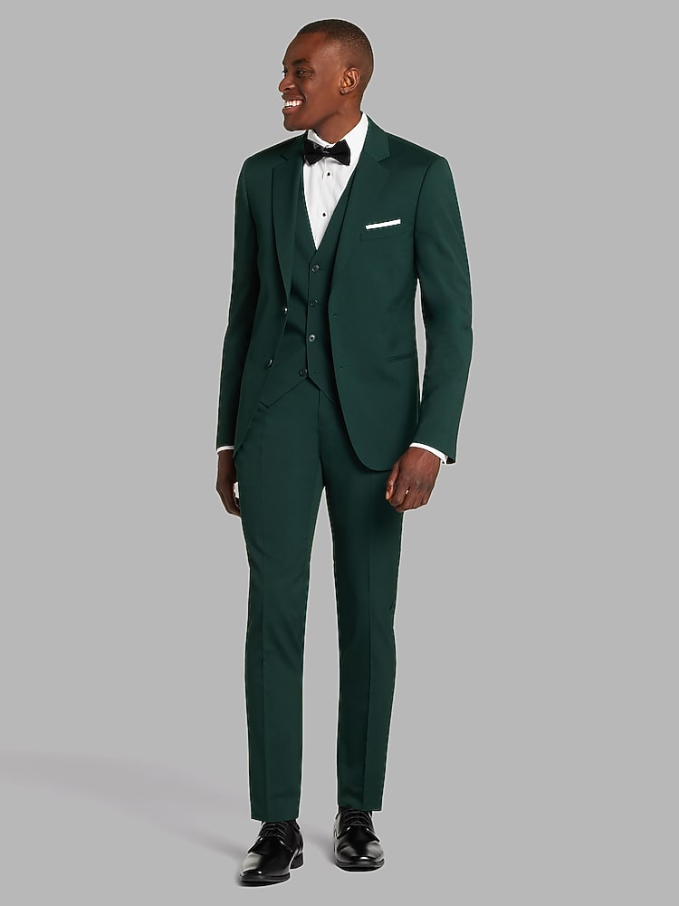 fofofofa × BUNON KENNY SUIT.GREEN CHECK Kenneth Cole Performance Wool Green Suit, Green | Suit Rental