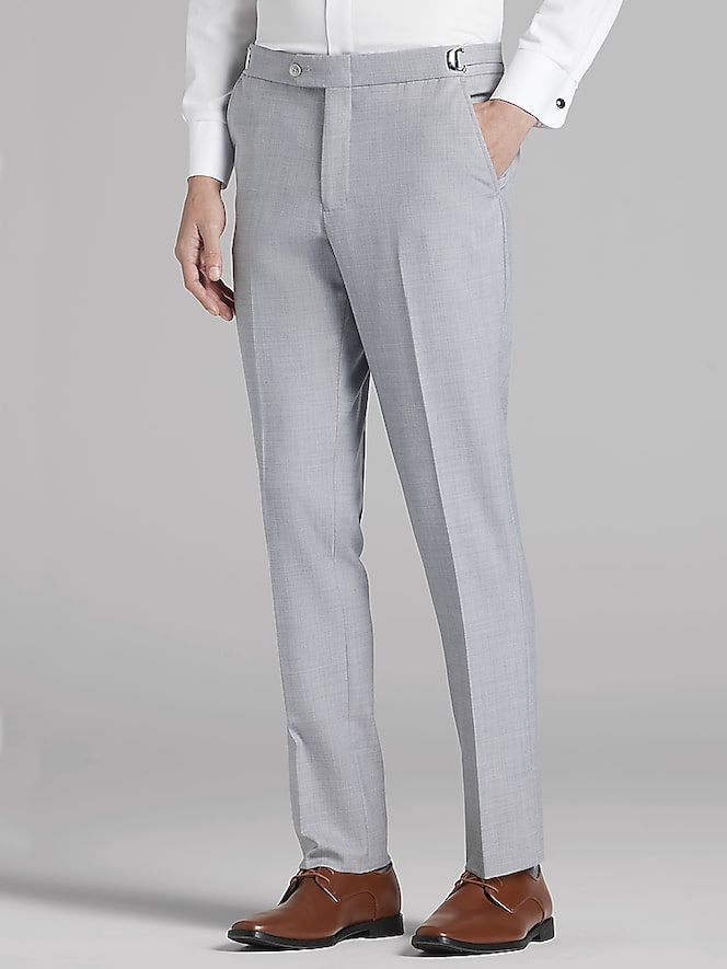 Joseph Abboud Light Gray Satin Edged Notch Lapel Tux