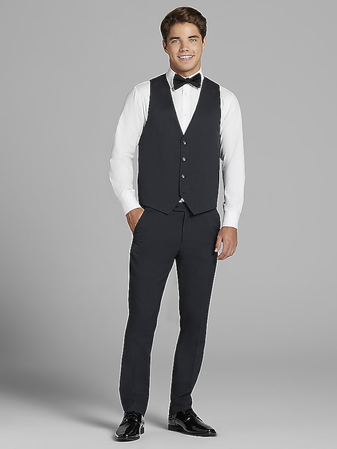 Calvin Klein Charcoal Gray Performance Wool Tux