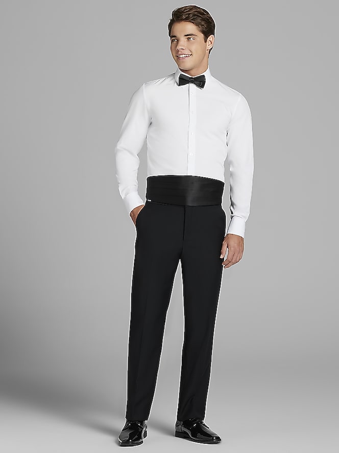 Egara Charcoal Gray Jacquard Dinner Jacket Tux