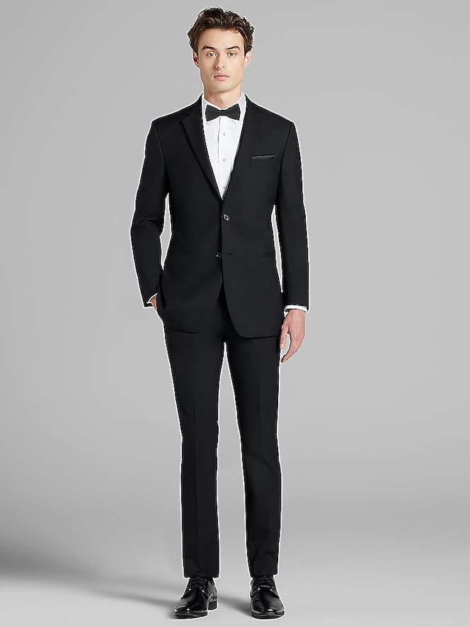 Pronto Uomo Black Notch Lapel Suit