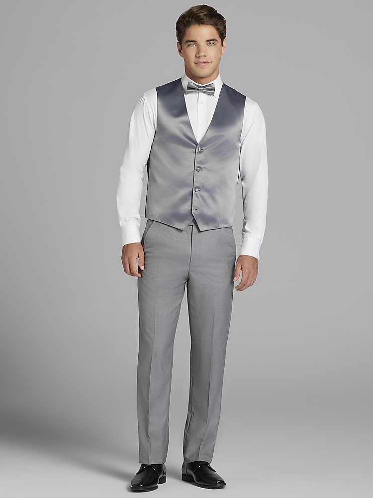 Pronto Uomo Gray Notch Lapel Suit, Gray | Suit Rental | Men's