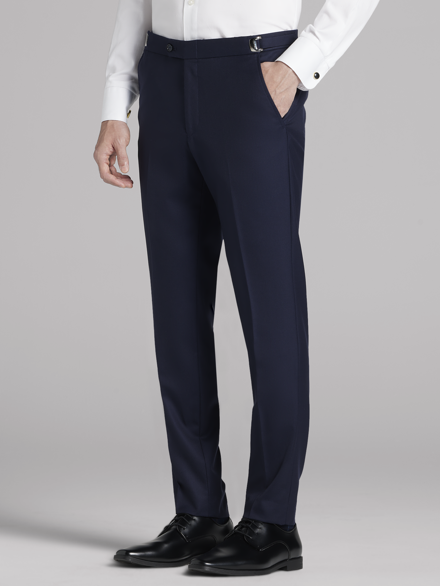 Joseph Abboud Navy Satin Edged Notch Lapel Tux, Blue/Navy | Tuxedo