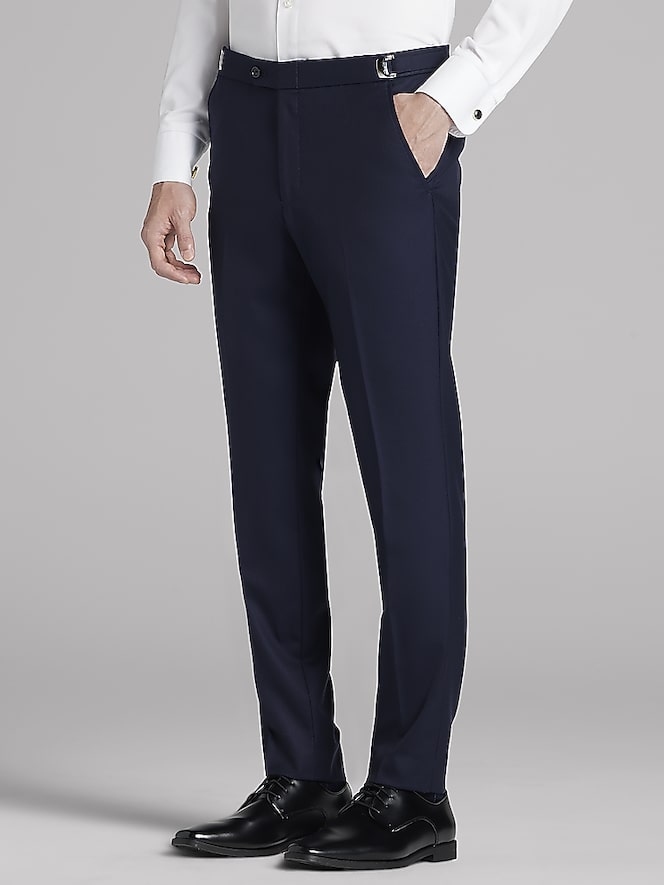Joseph Abboud Navy Satin Edged Notch Lapel Tux