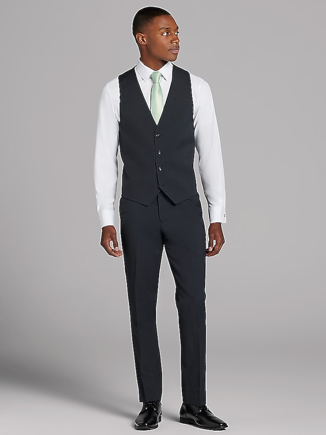 Calvin Klein Charcoal Gray Performance Wool Suit