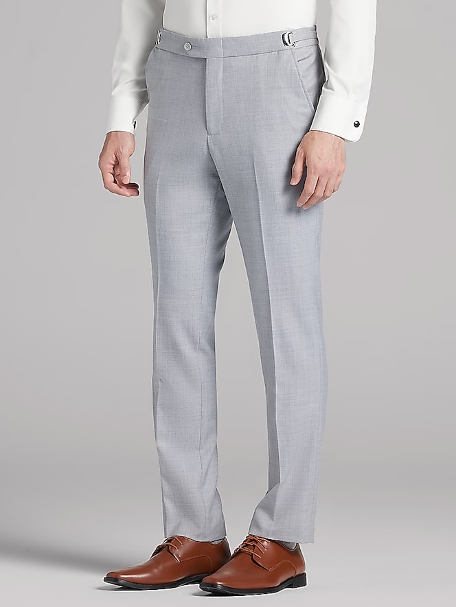 Joseph Abboud Light Gray Satin Edged Notch Lapel Tux
