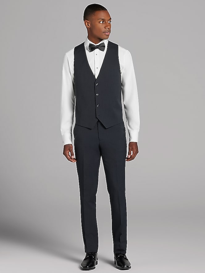 Calvin Klein Charcoal Gray Performance Wool Tux