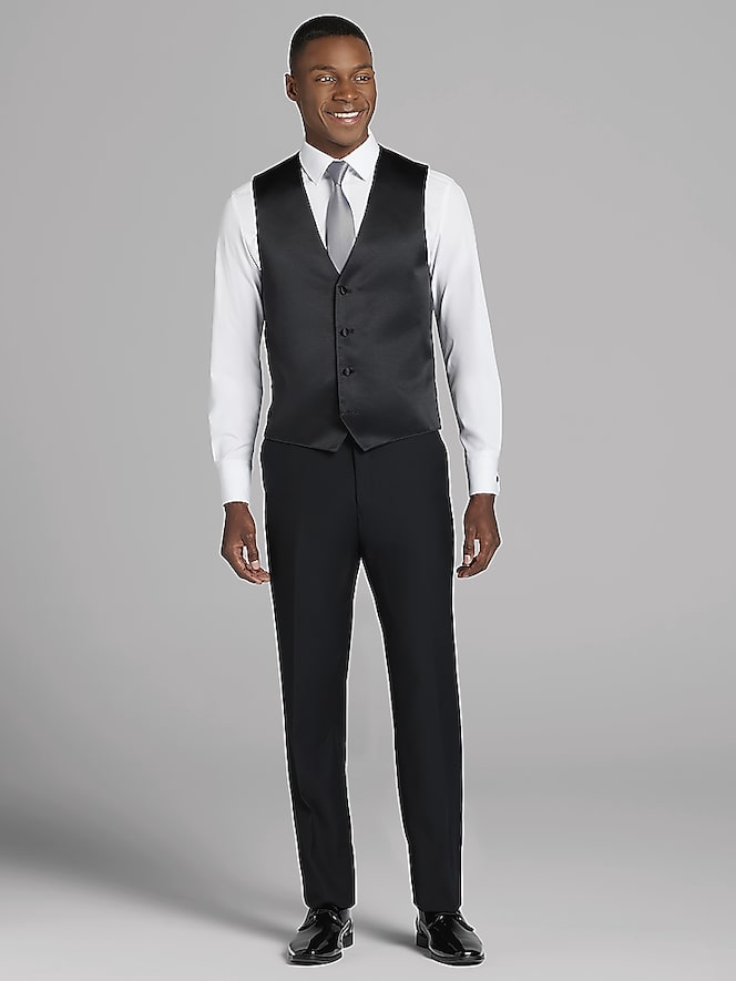 Egara Charcoal Gray Jacquard Dinner Jacket Tux
