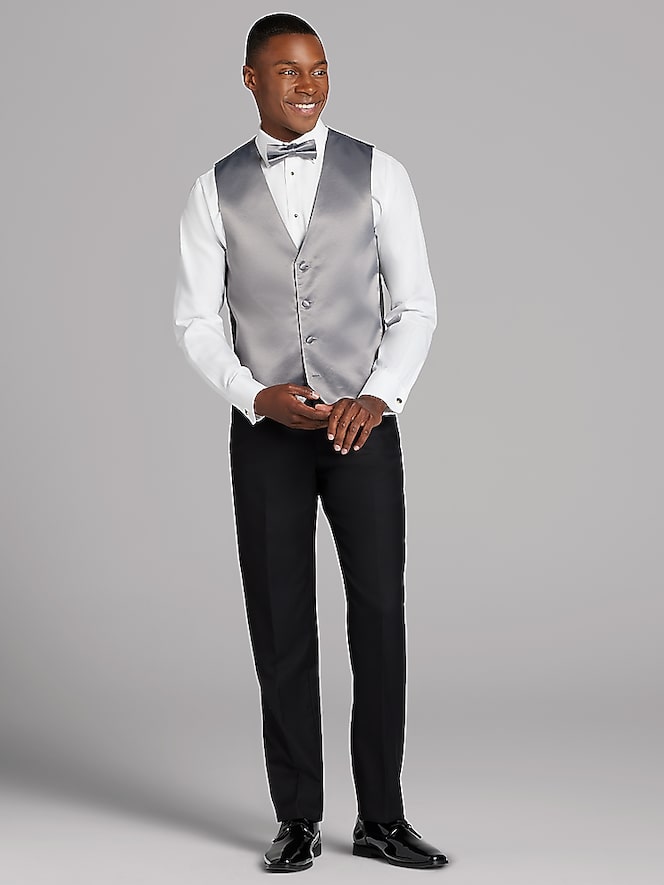 Calvin Klein Black Satin Edged Notch Lapel Tux