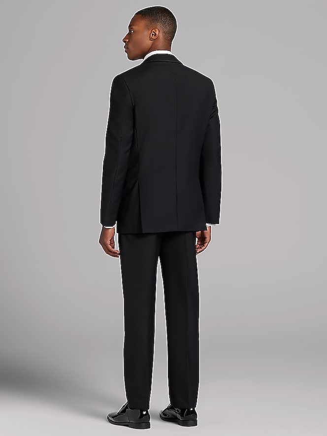 Calvin Klein Black Satin Edged Notch Lapel Tux