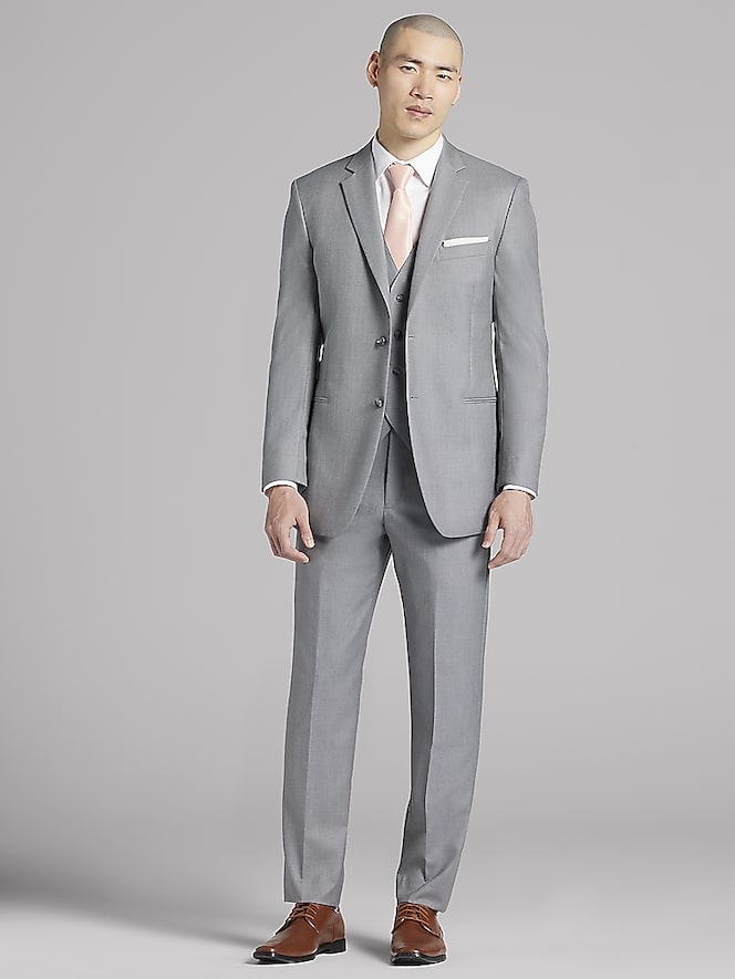 Pronto Uomo Gray Notch Lapel Suit