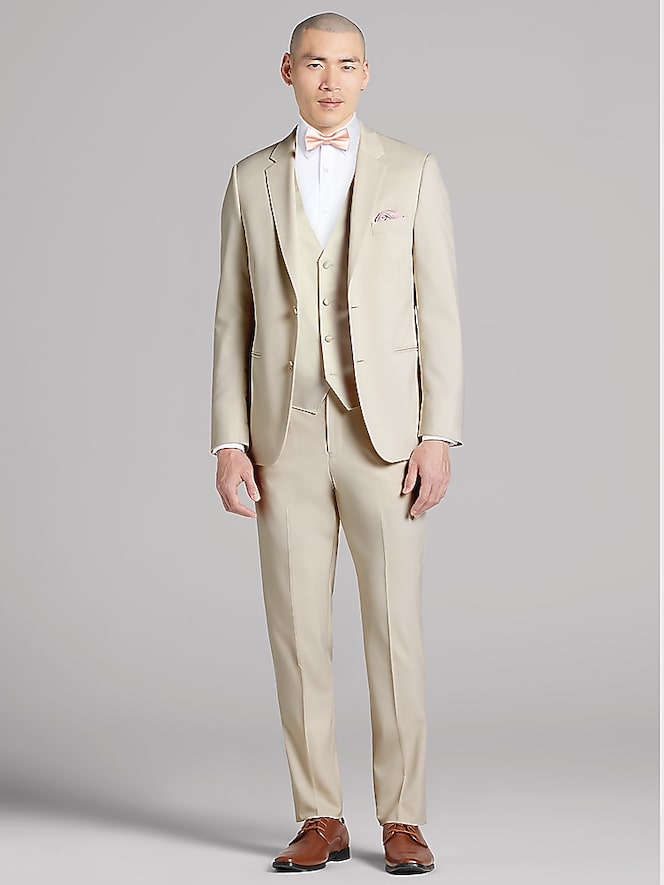 Pronto Uomo Performance Wool Tan Suit