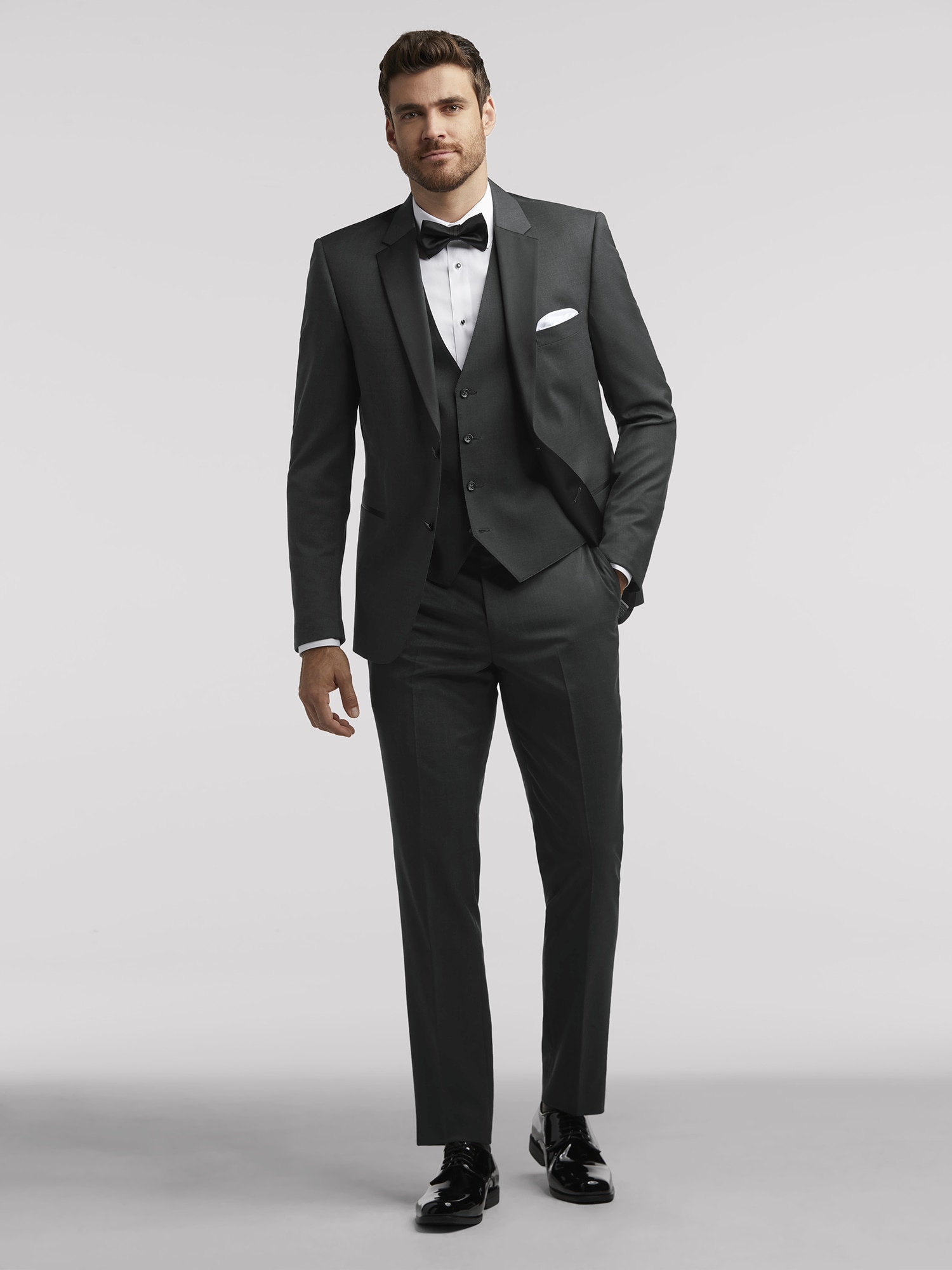 Calvin Klein Charcoal Gray Performance Wool Tux | Men's Wearhouse