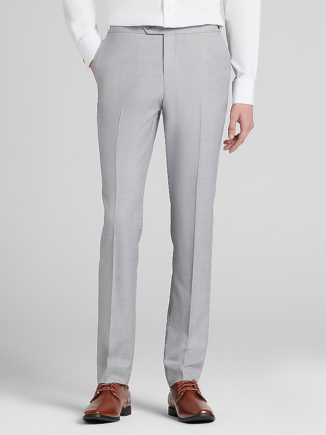 Joseph Abboud Joseph Abboud Light Gray Performance Wool Tuxedo