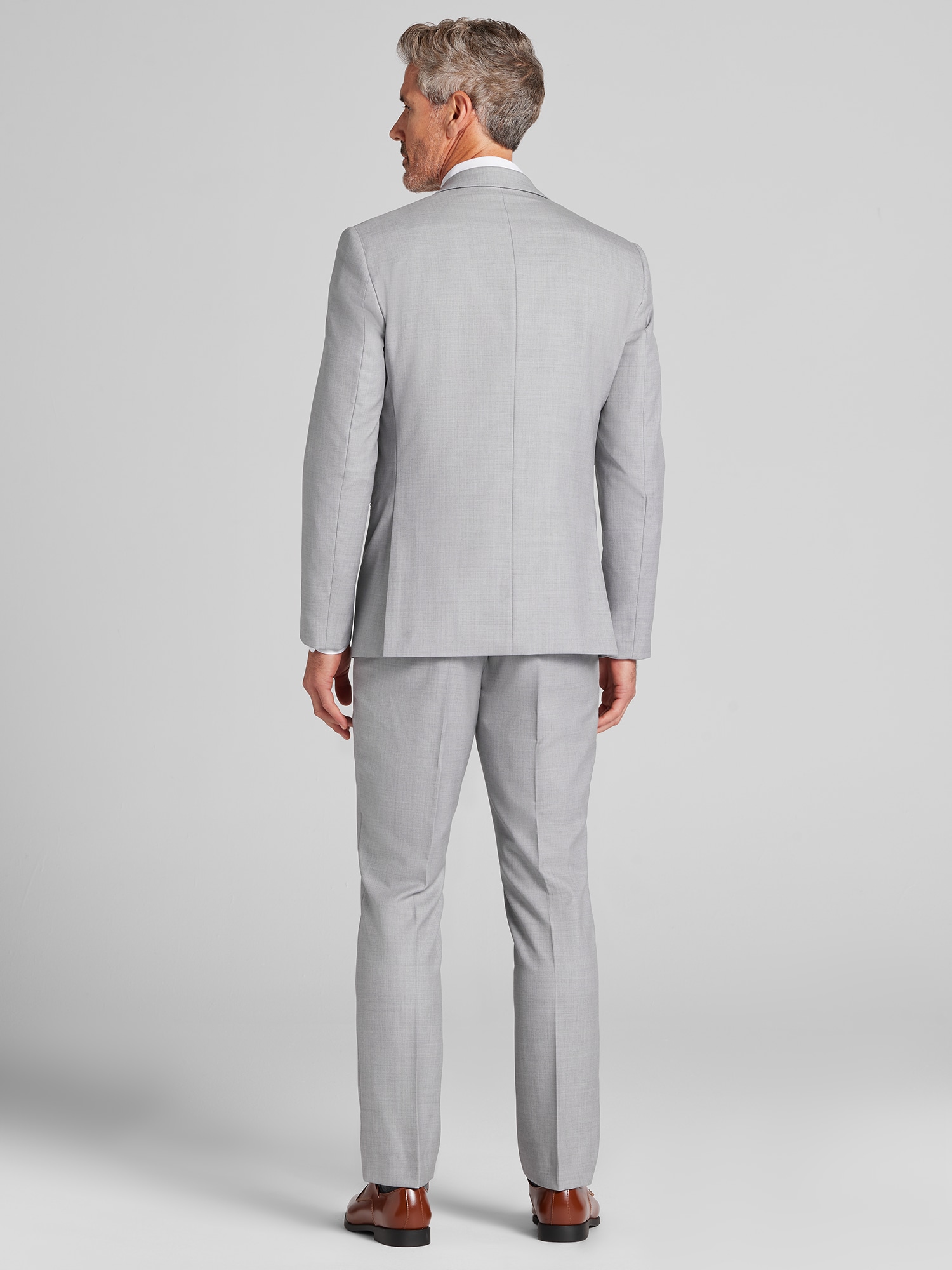 Joseph Abboud Joseph Abboud Light Gray Performance Wool Tuxedo