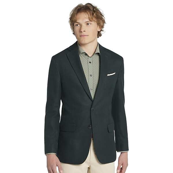 Pronto Uomo Men's Modern Fit Solid Weave Sport Coat Green - Size: 46 Long - Only Available at Men's Wearhouse