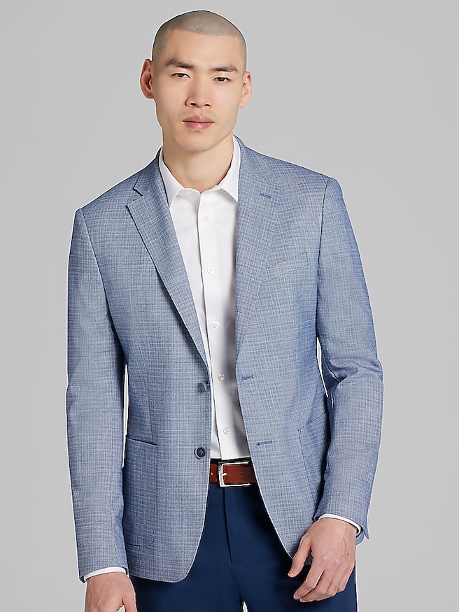 Calvin Klein Men's Slim Fit Sport Coat , Blue Neat