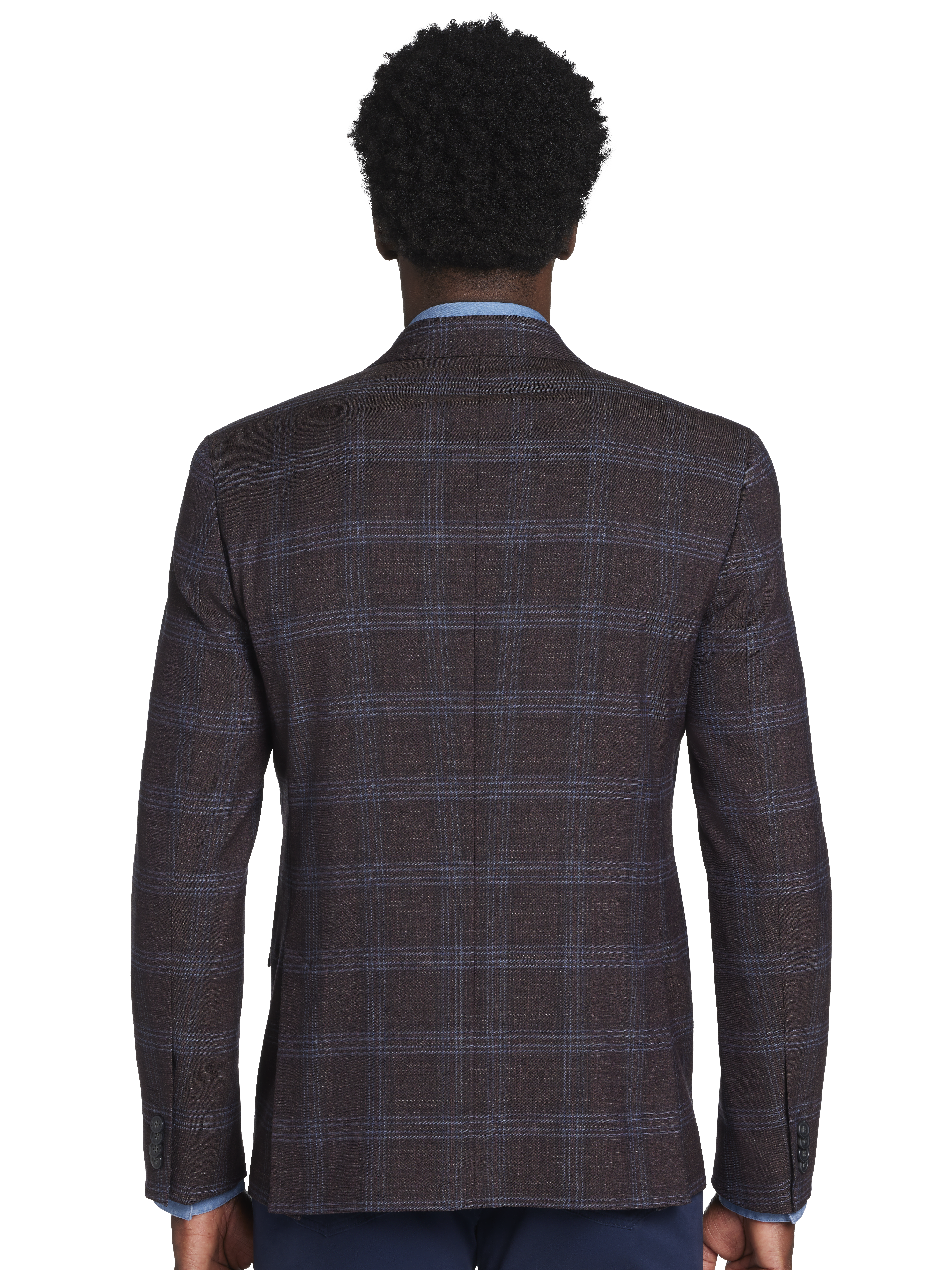 Modern Fit Plaid Sport Coat