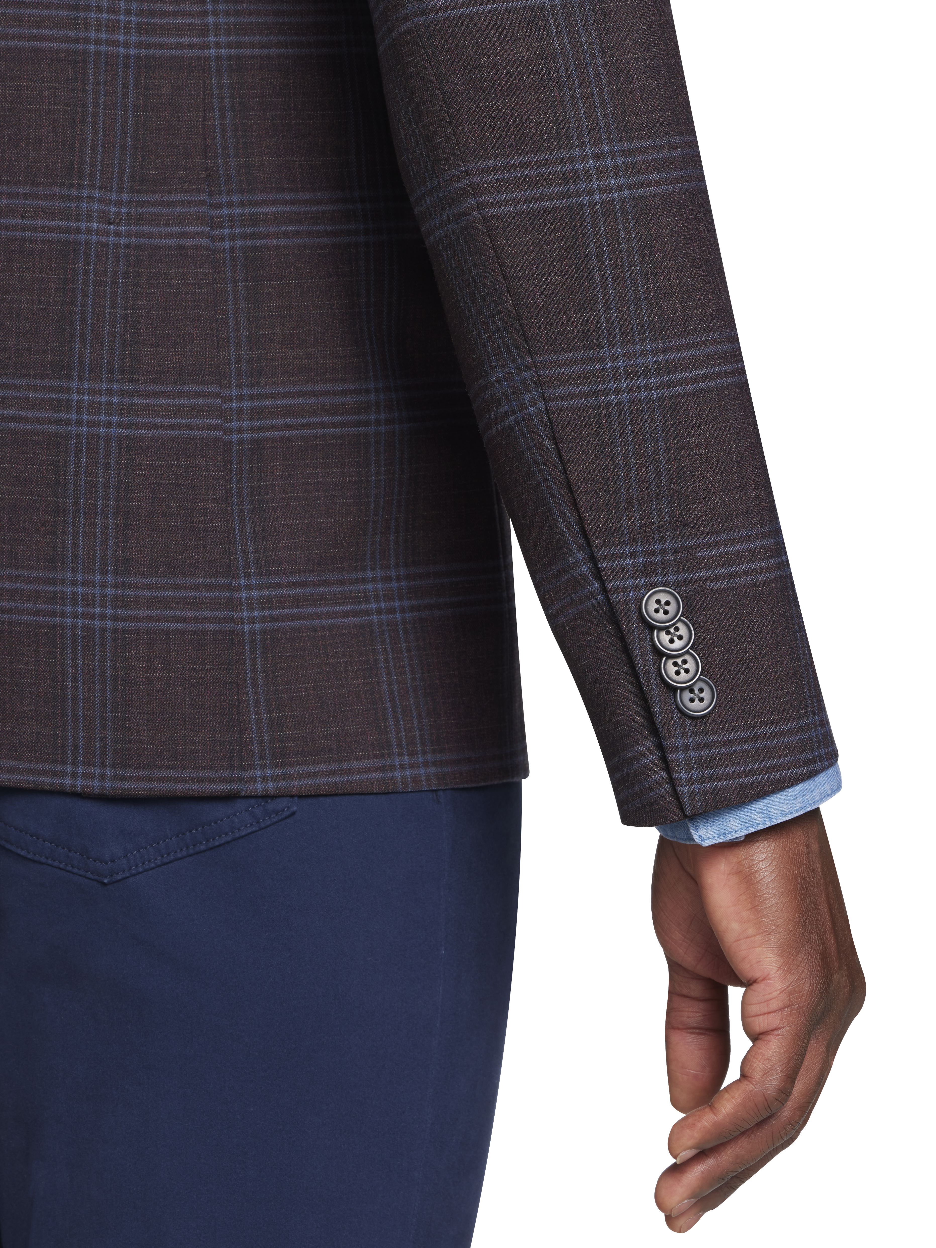 Modern Fit Plaid Sport Coat