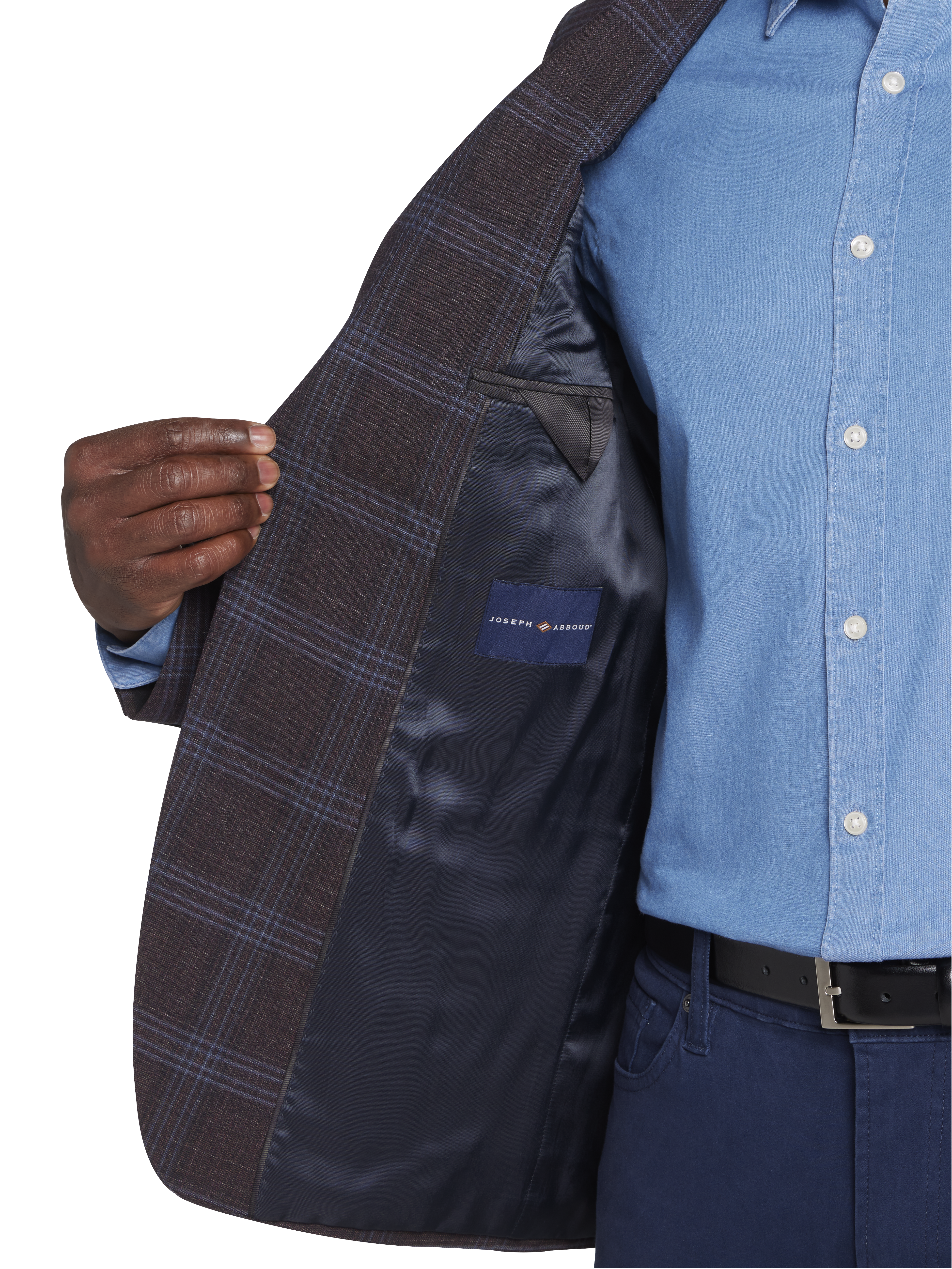 Modern Fit Plaid Sport Coat