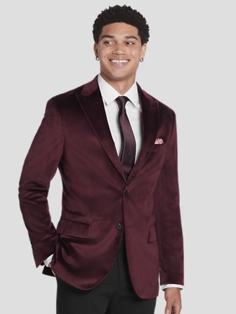 Big and tall burgundy blazer on sale