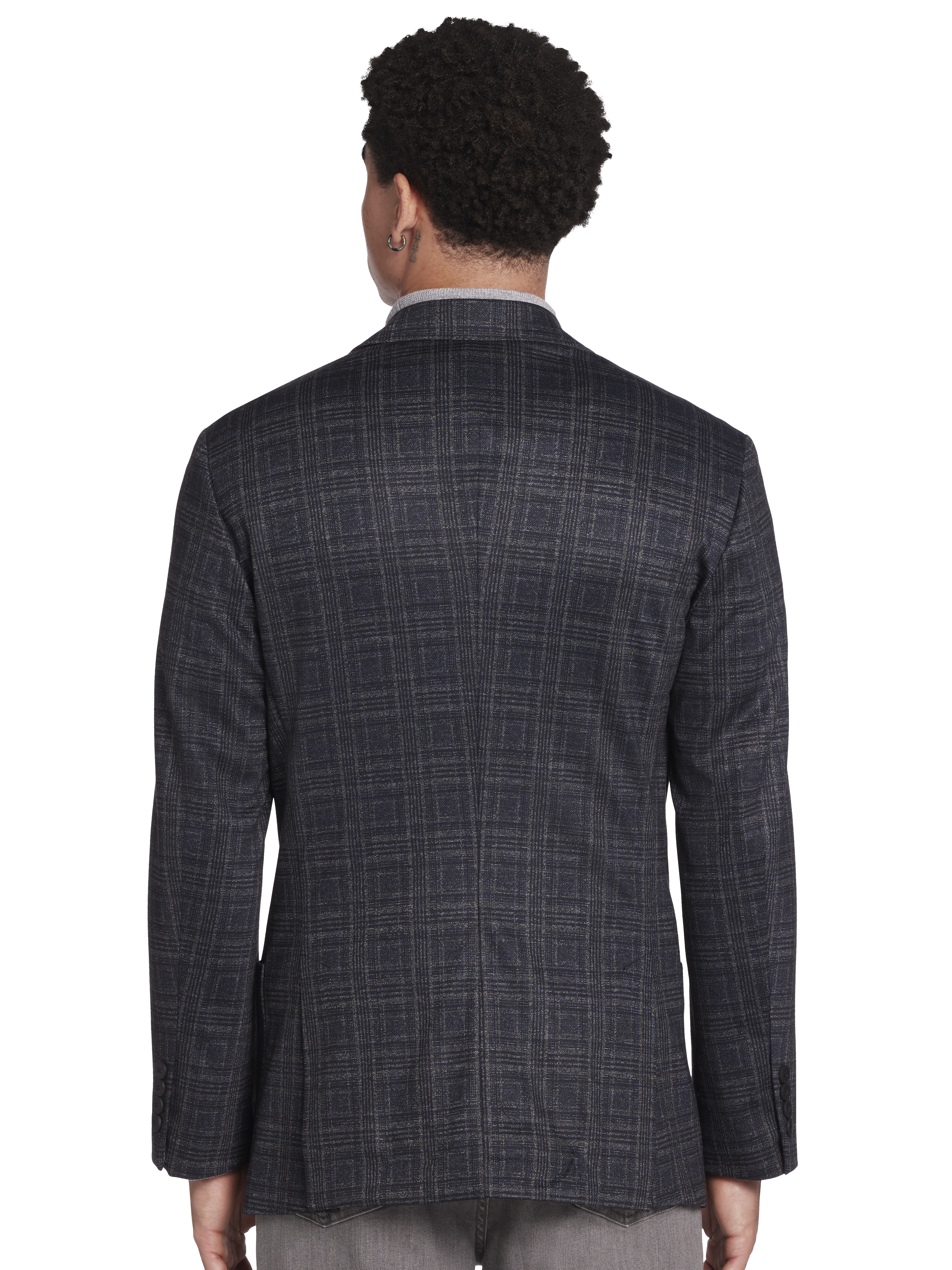 Slim Fit Plaid Sport Coat