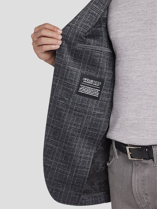 Awearness Kenneth Cole Slim Fit Plaid Sport Coat