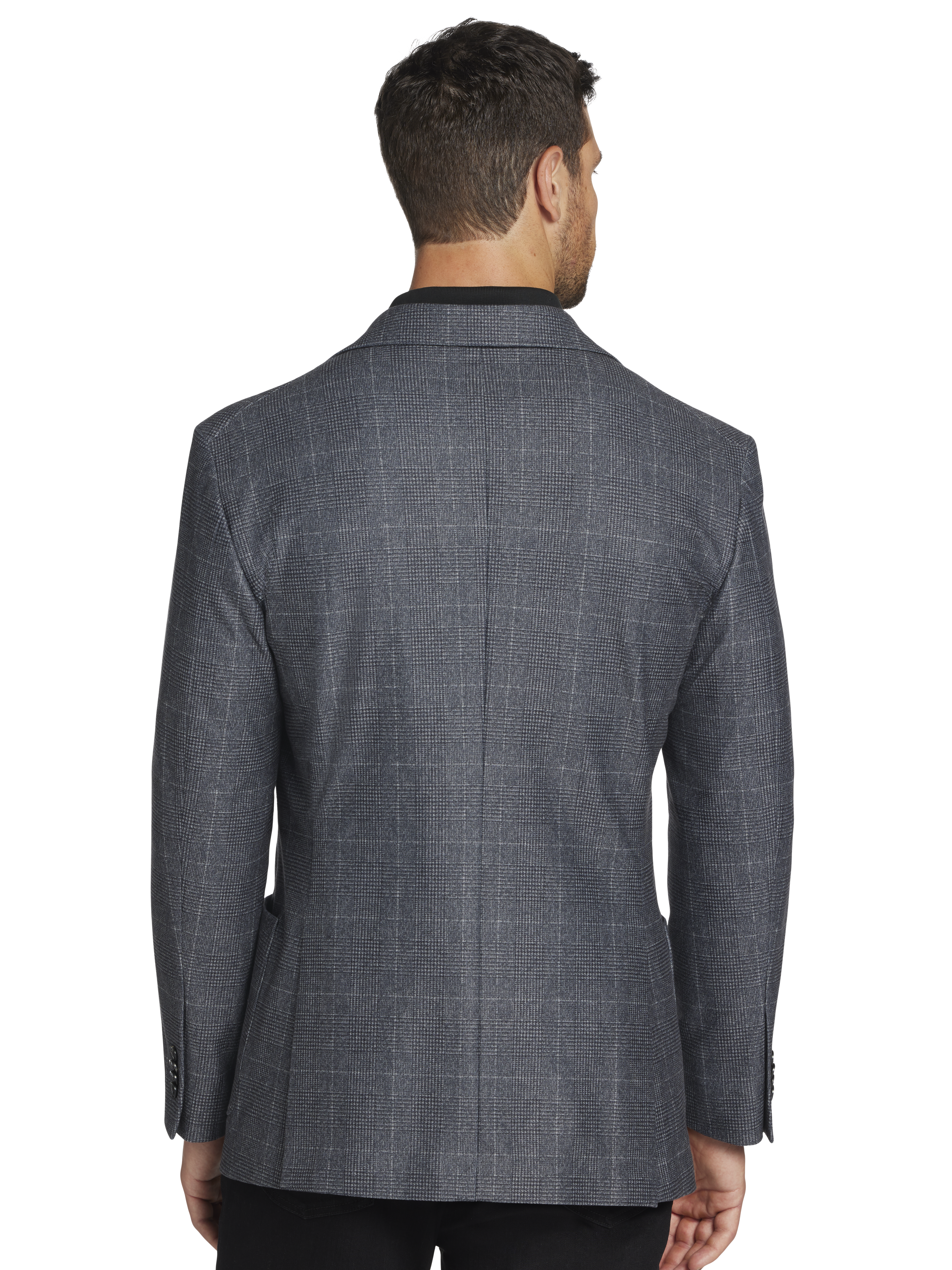 Modern Fit Windowpane Plaid Sport Coat