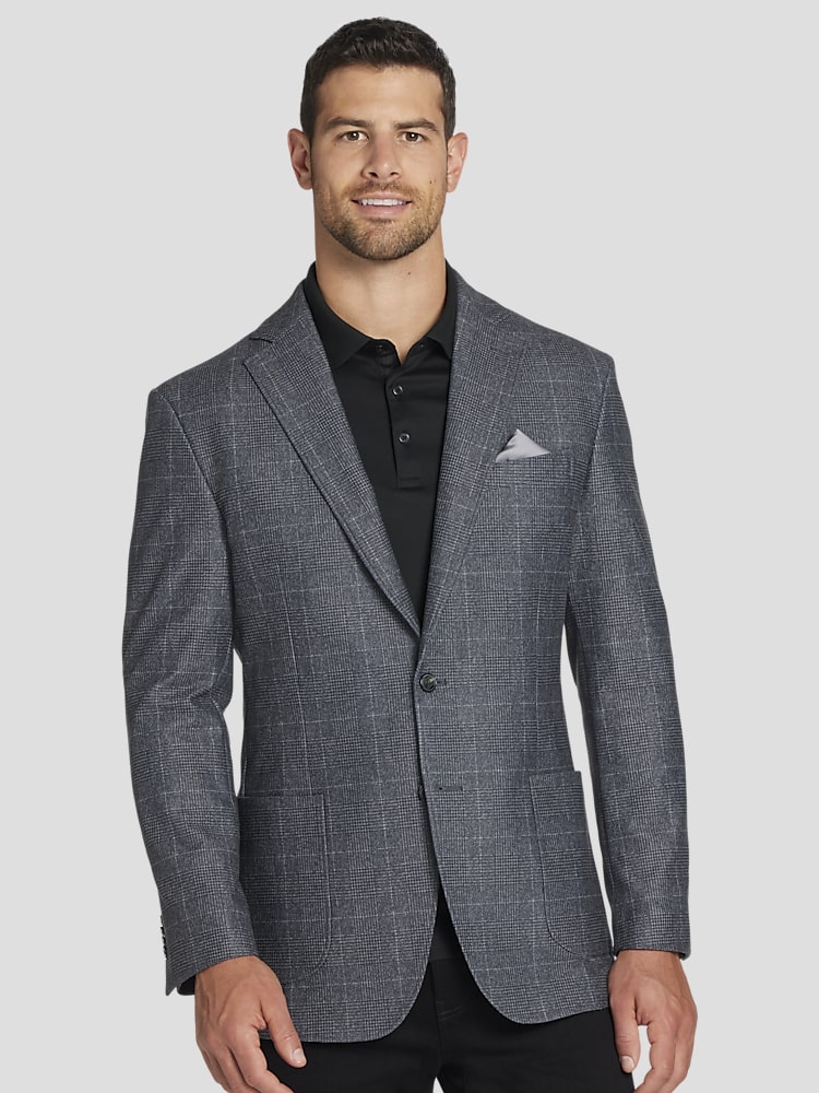 Joseph Abboud Modern Fit Windowpane Plaid Sport Coat Sport Coats Men s Wearhouse