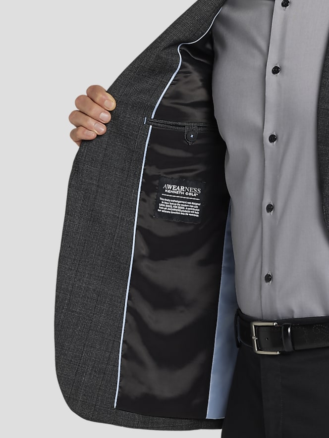 Awearness Kenneth Cole CHILLFLEX Modern Fit Plaid Sport Coat