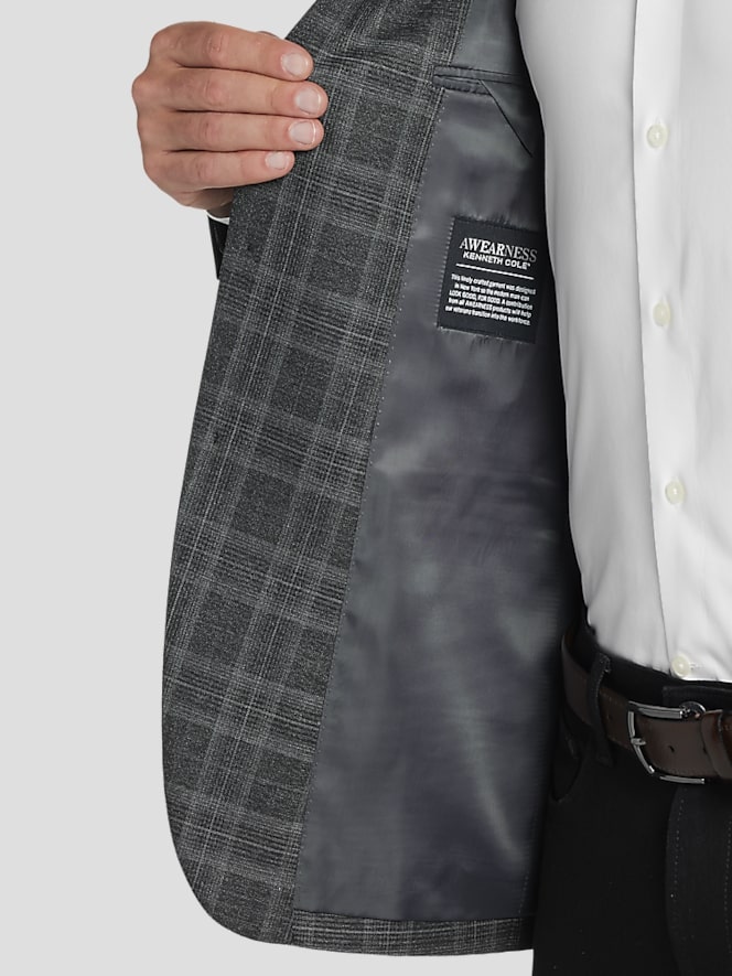 Awearness Kenneth Cole Modern Fit Plaid Sport Coat