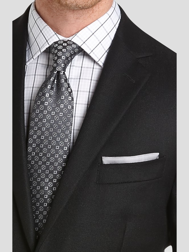 Joseph Abboud Modern Fit  100% Wool Blazer, Black - Image 3 of 5