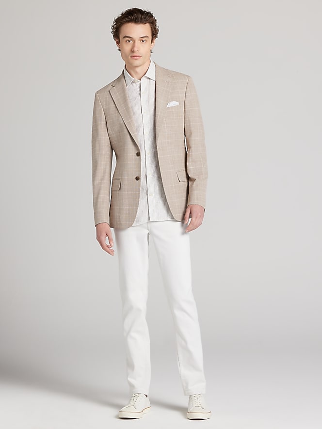 Calvin Klein Slim Fit Plaid Sport Coat