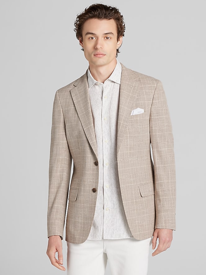 Calvin Klein Slim Fit Plaid Sport Coat