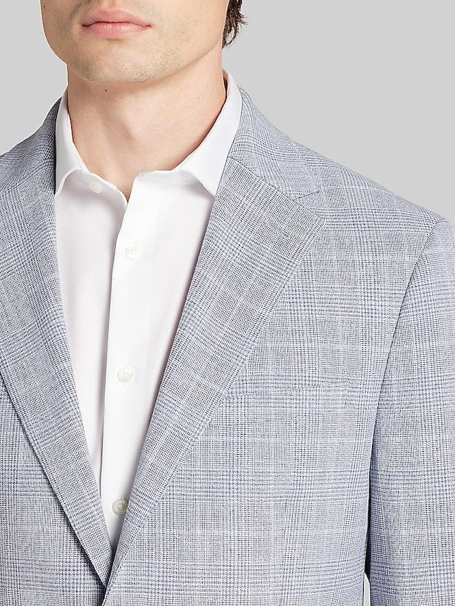 Calvin Klein Slim Fit Plaid Sport Coat