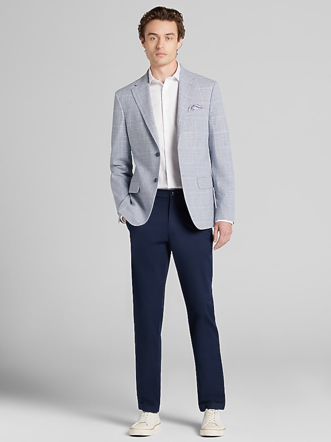 Calvin Klein Slim Fit Plaid Sport Coat