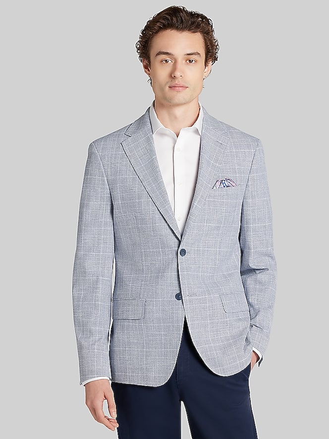 Calvin Klein Slim Fit Plaid Sport Coat