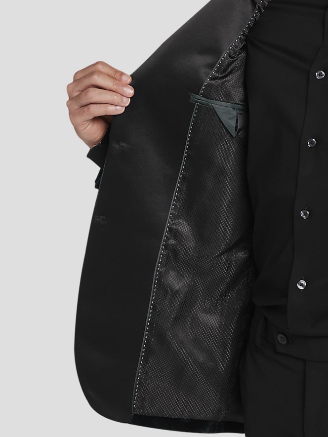 Egara Slim Fit Embossed Velvet Paisley Dinner Jacket