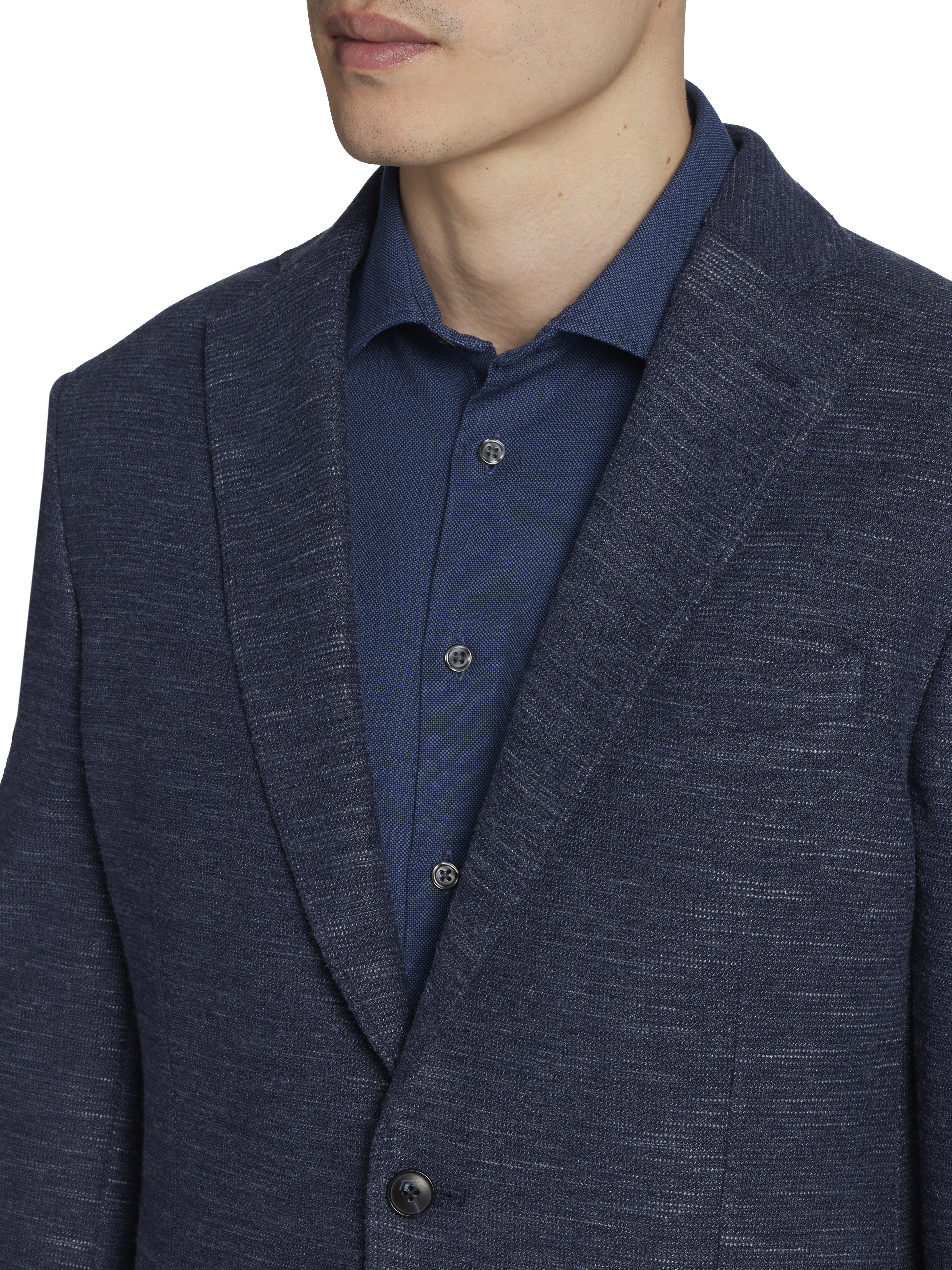 Slim Fit Cotton Blend Knit Sport Coat