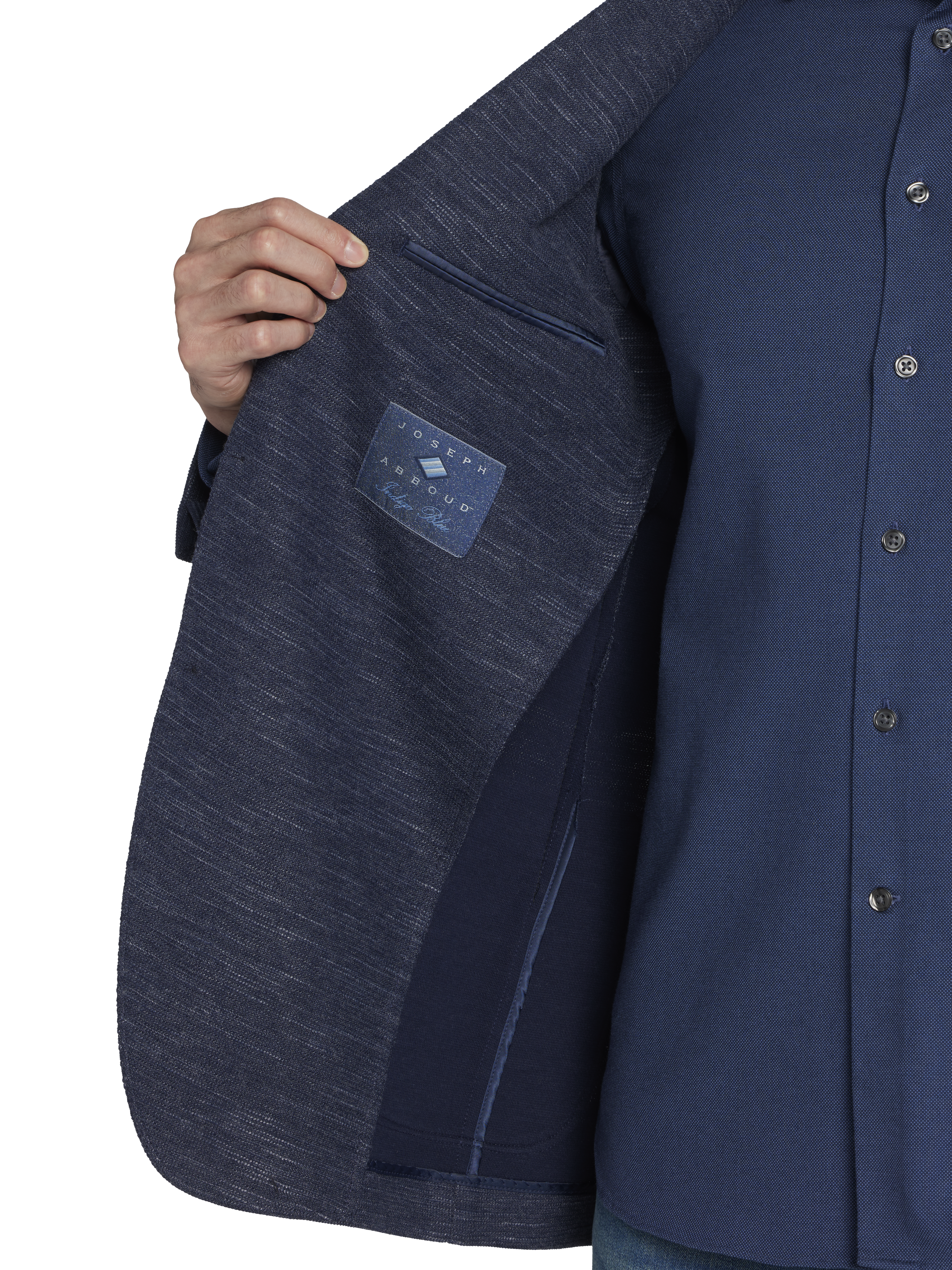 Slim Fit Cotton Blend Knit Sport Coat