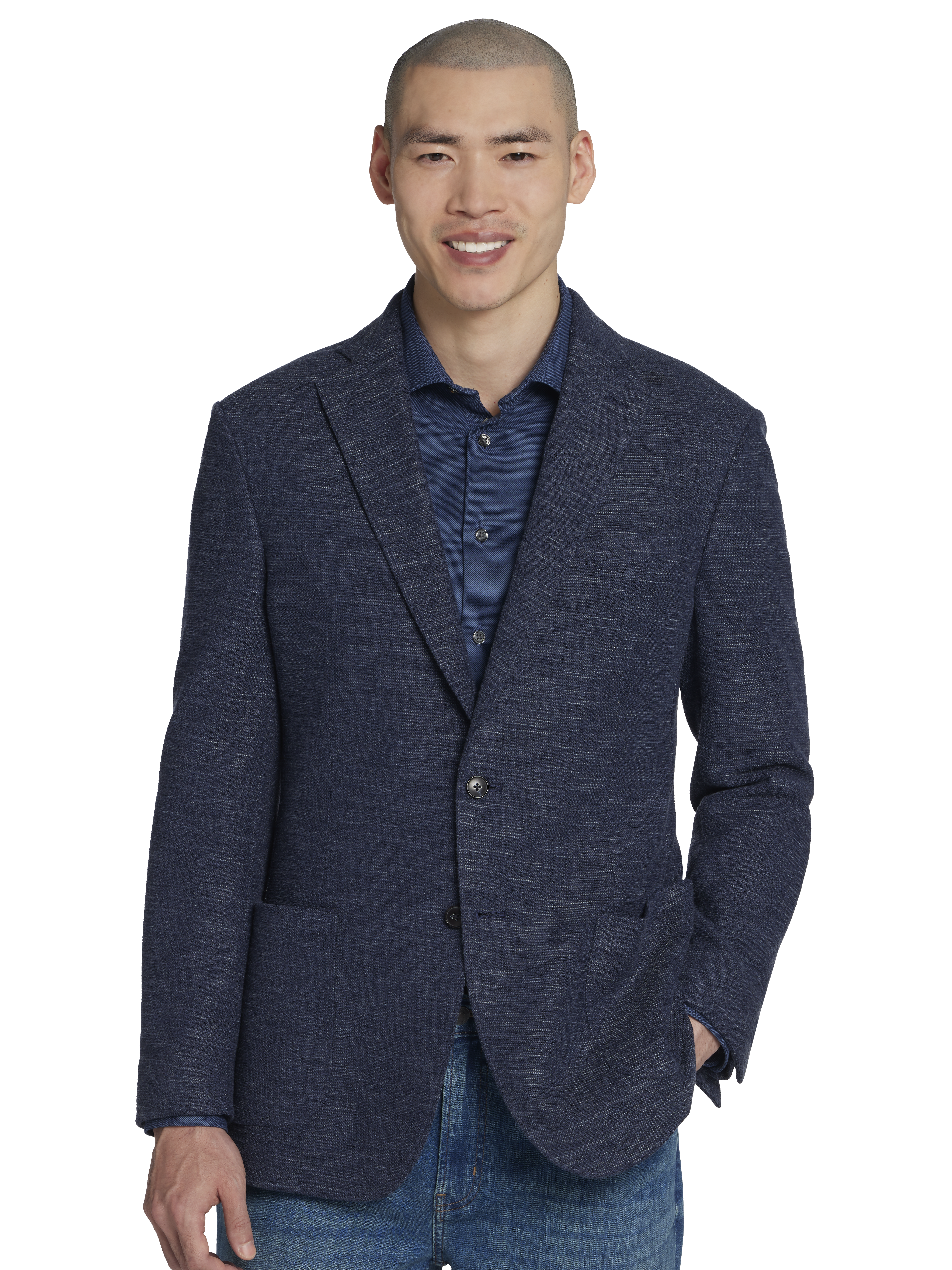 Slim Fit Knit Sport Coat