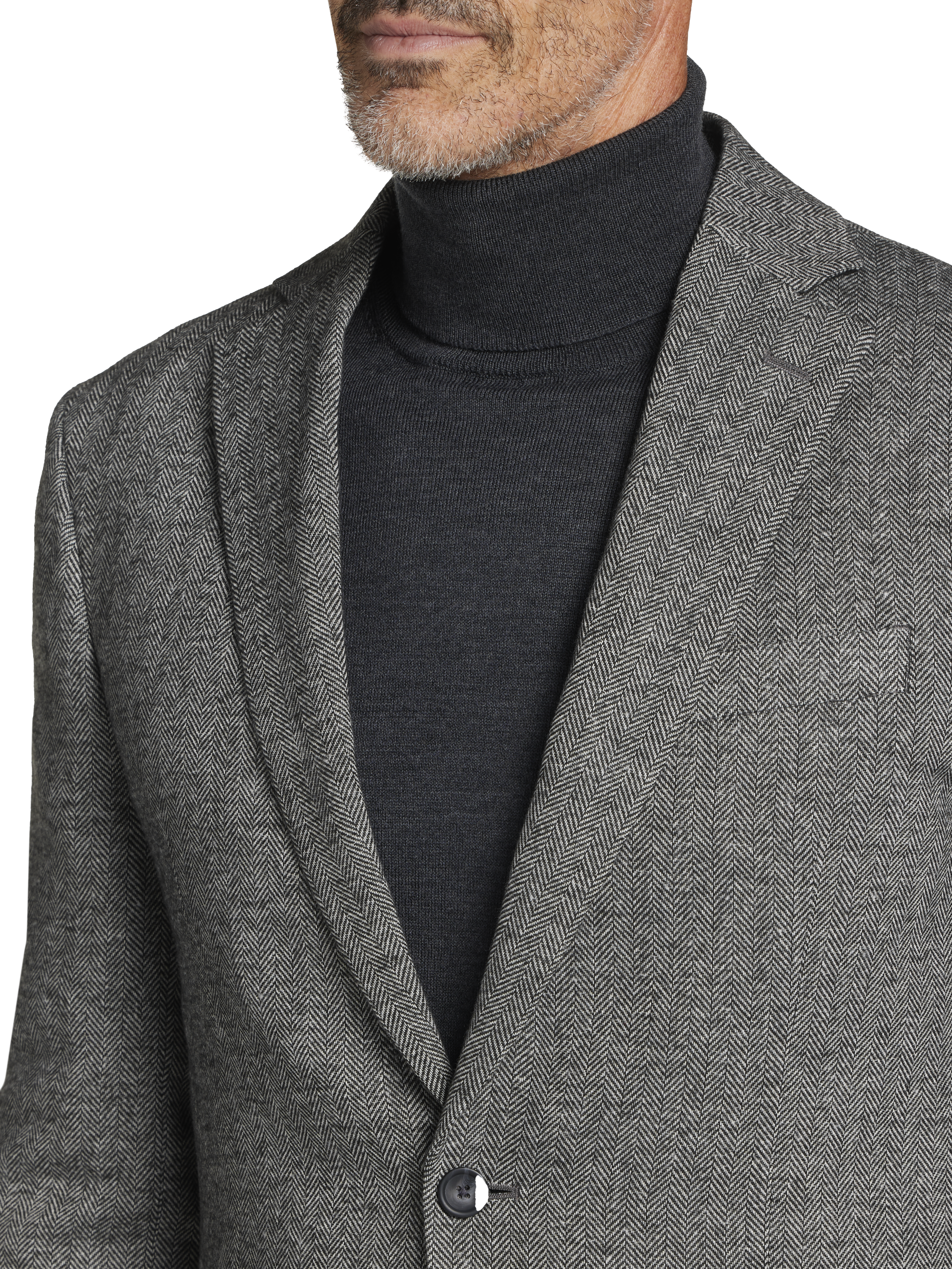 Modern Fit Herringbone Sport Coat