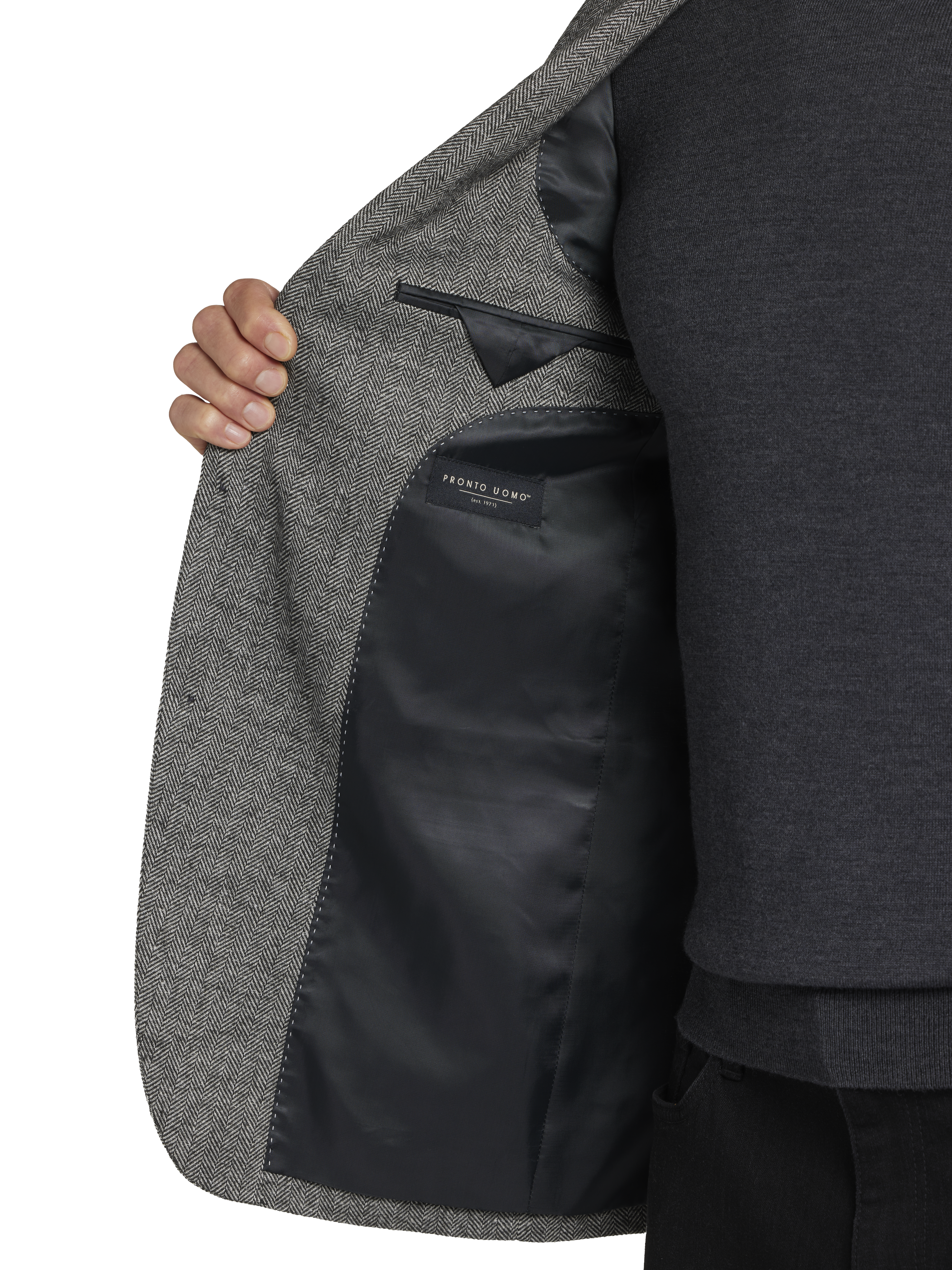 Modern Fit Herringbone Sport Coat