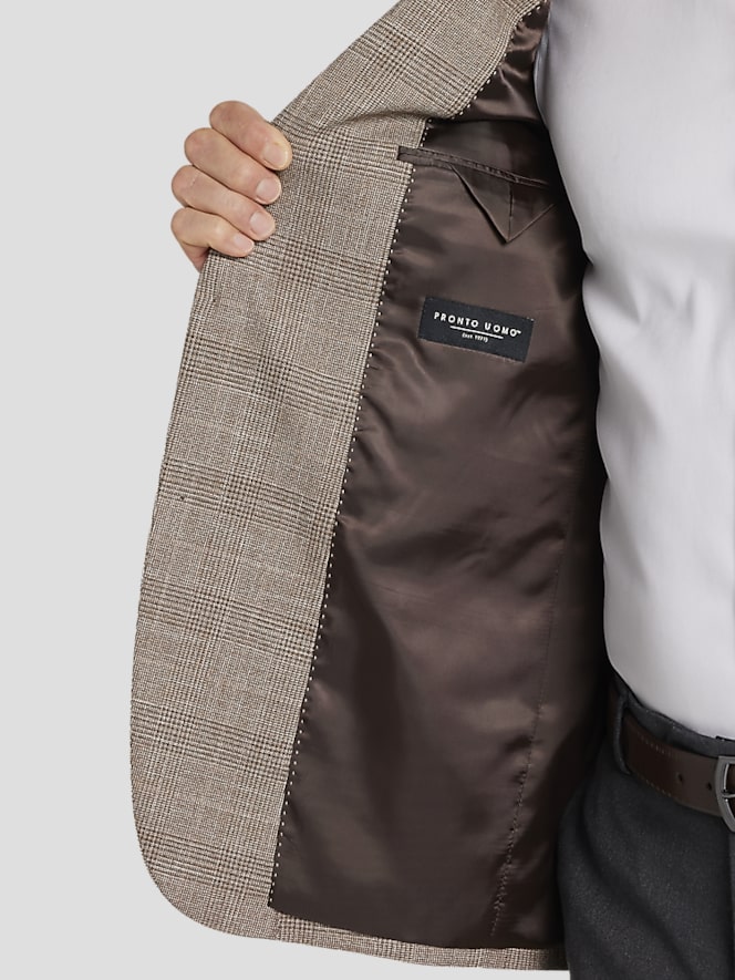 Pronto Uomo Classic Fit Plaid Sport Coat