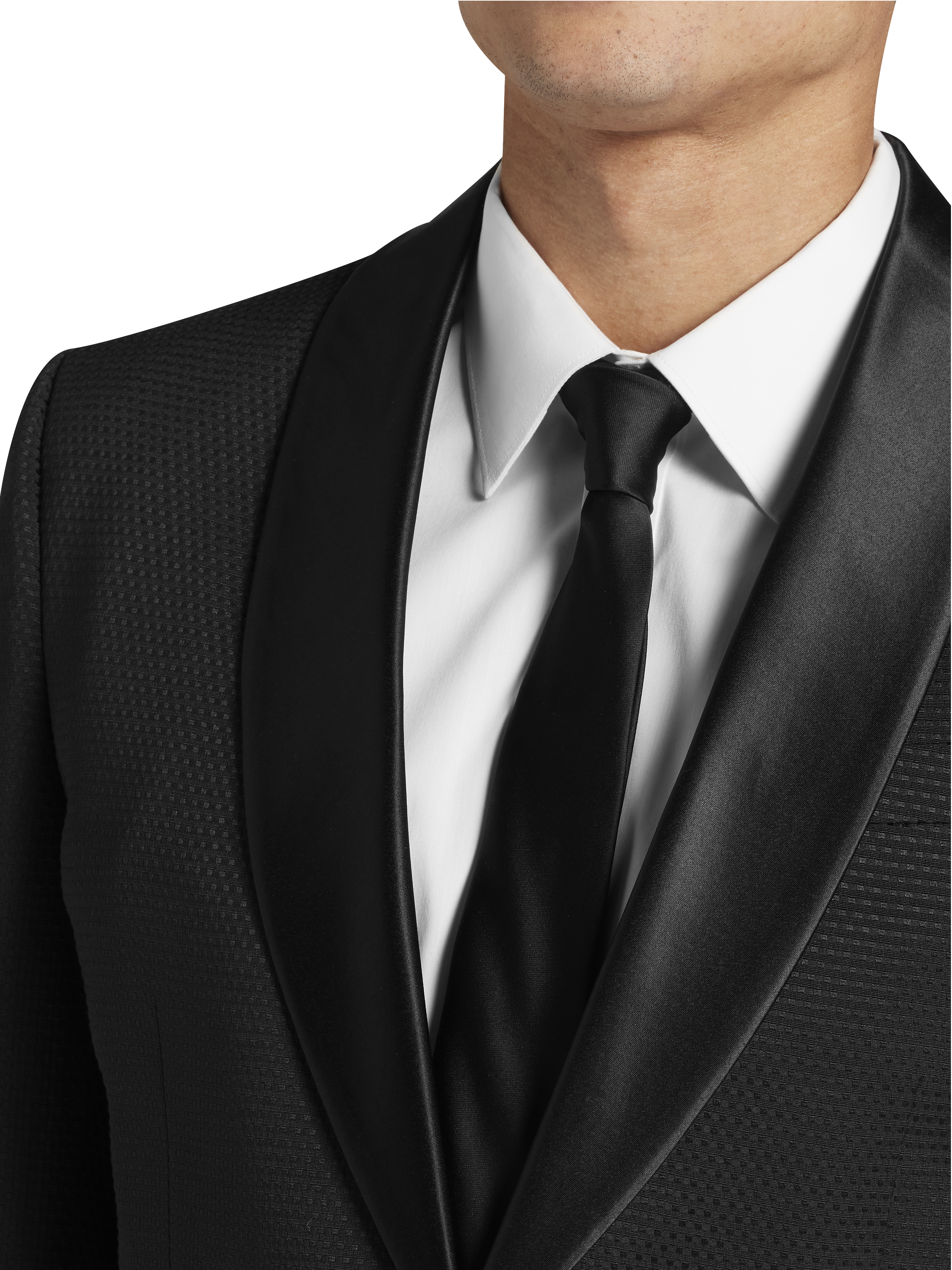 Slim Fit Single-Button Dobby Formal Sport Coat